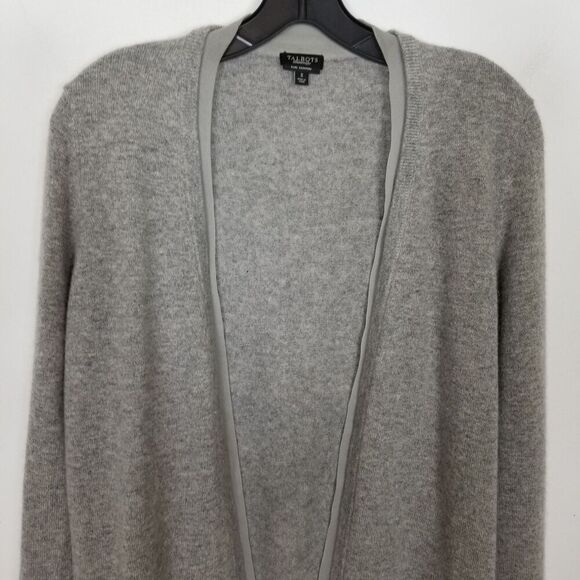 Talbots Women Pure Cashmere Cardigan Sweater Sz S Gray Soft Cozy Casual Office - Picture 2 of 8